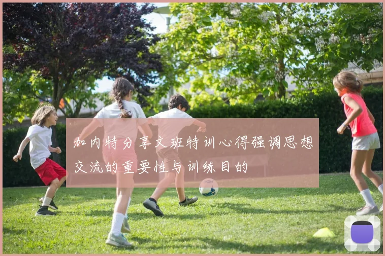 加内特分享文班特训心得强调思想交流的重要性与训练目的